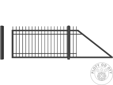 Kovová brána posuvná nesená DESIGN I. do výšky 1,5m